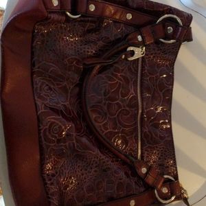 Large Relic burgundy purse